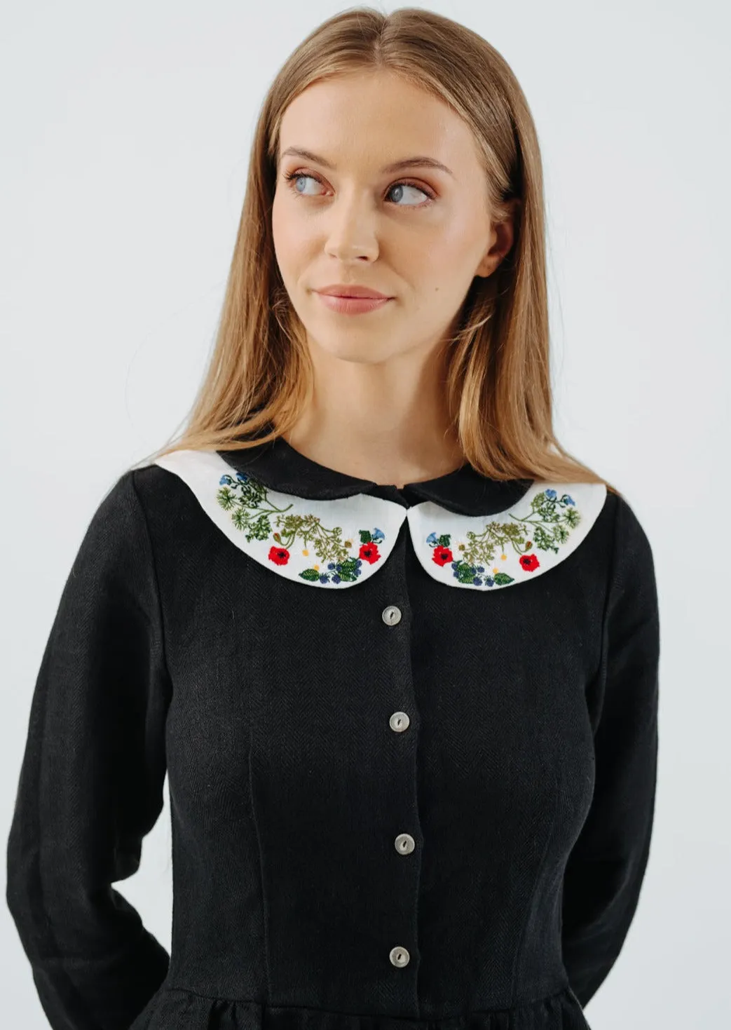 Peter Pan Collar, Garden Embroidery