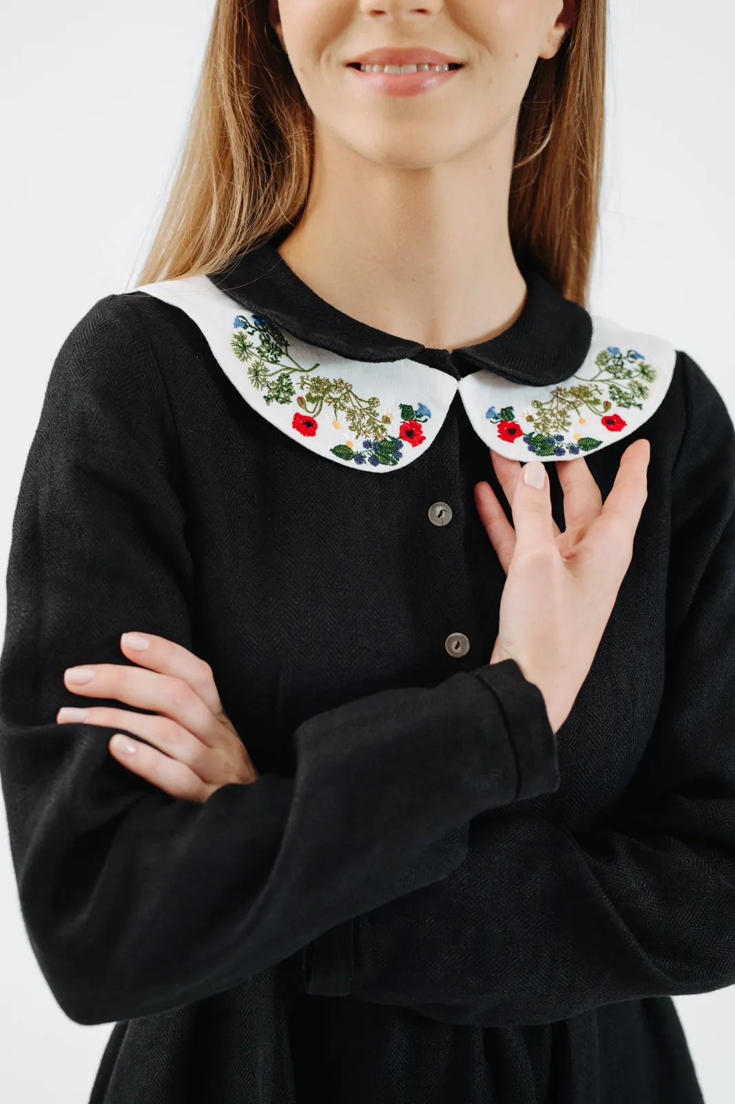 Peter Pan Collar, Garden Embroidery