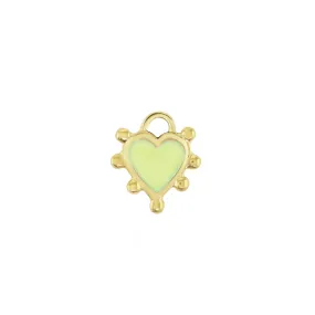 Pistachio Boho Heart Charm