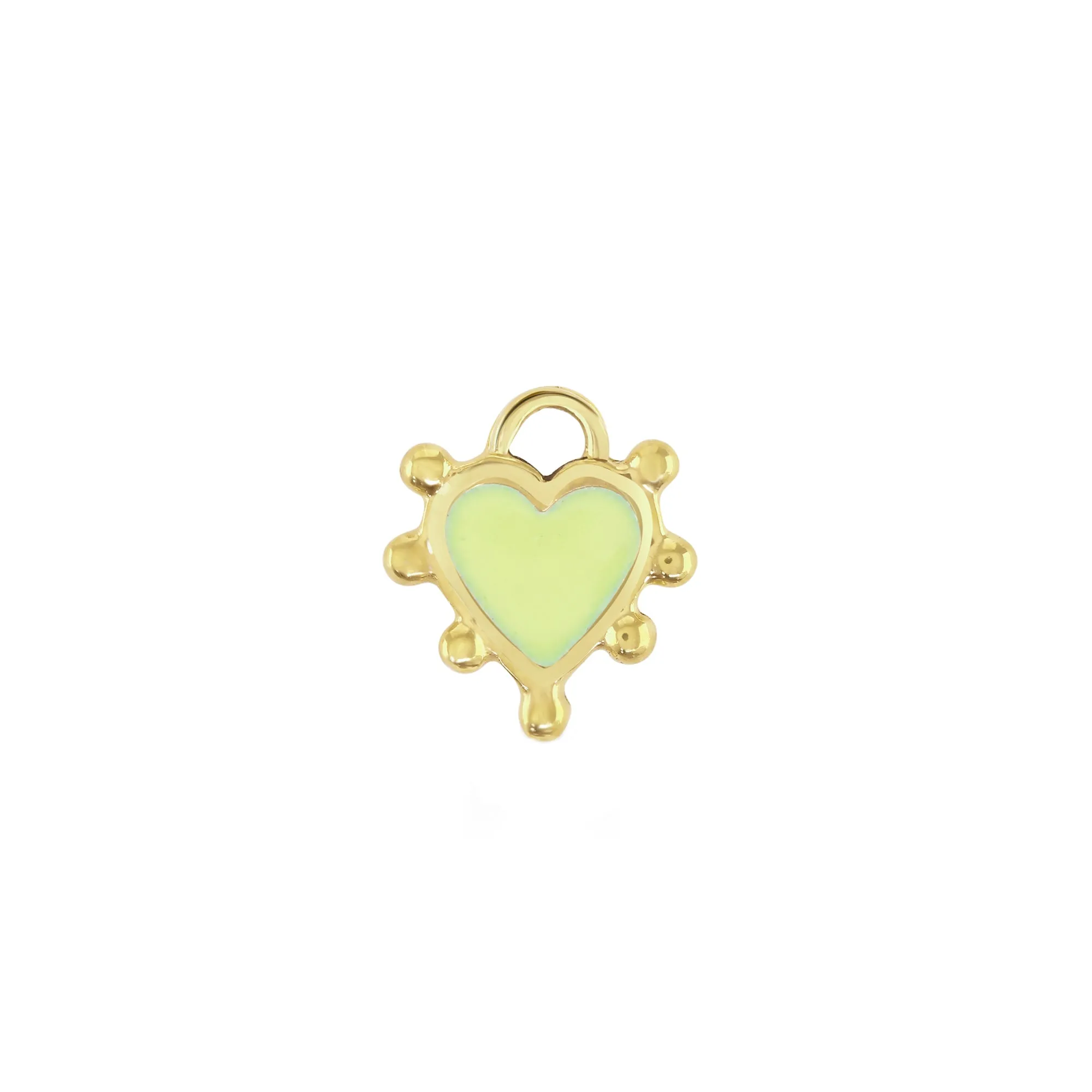 Pistachio Boho Heart Charm