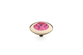 Qudo Gold Plated Stainless Steel Tondo Deluxe 13mm Top in Rose