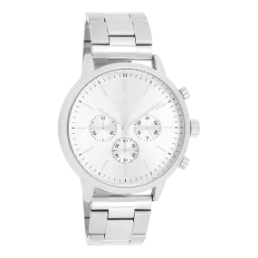 Silver coloured OOZOO watch with silver coloured stainless steel bracelet - C11405