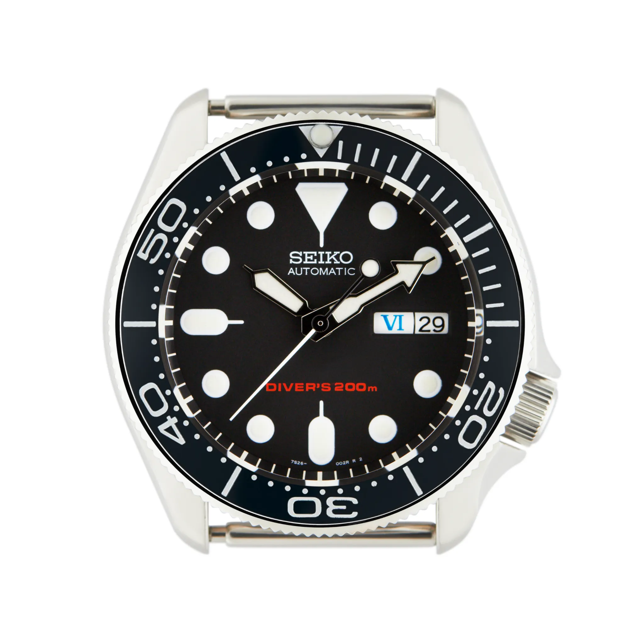 SKX007/SRPD Lumed Ceramic Bezel Insert: SMP style Black/White