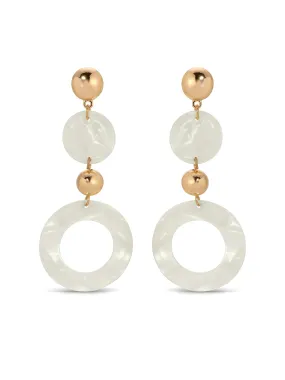 Soft Focus Resin Circle Drop Earrings