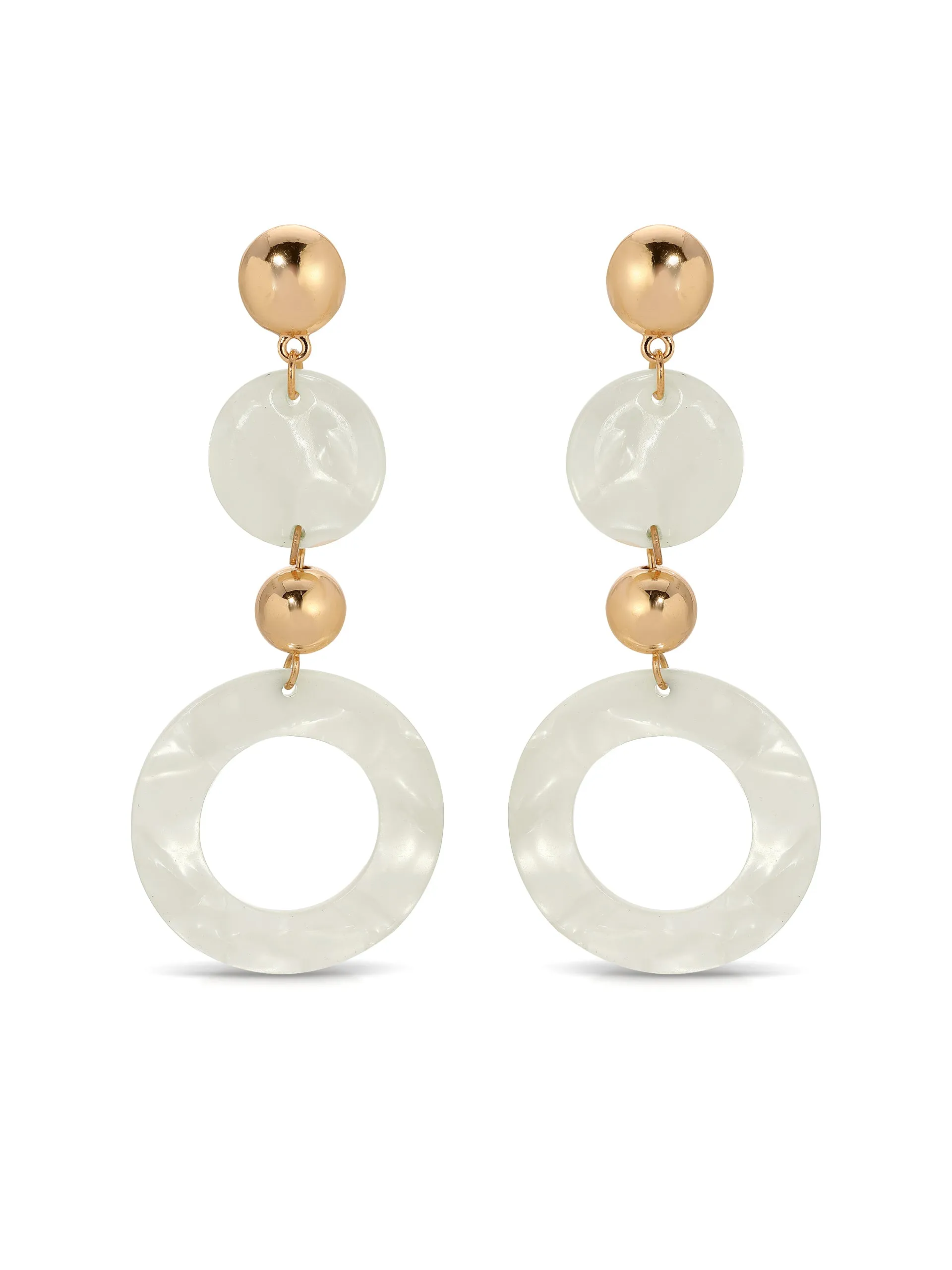 Soft Focus Resin Circle Drop Earrings