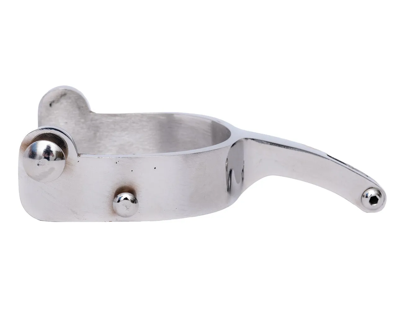 Stainless Steel Bareback Spurs - Drop Shank