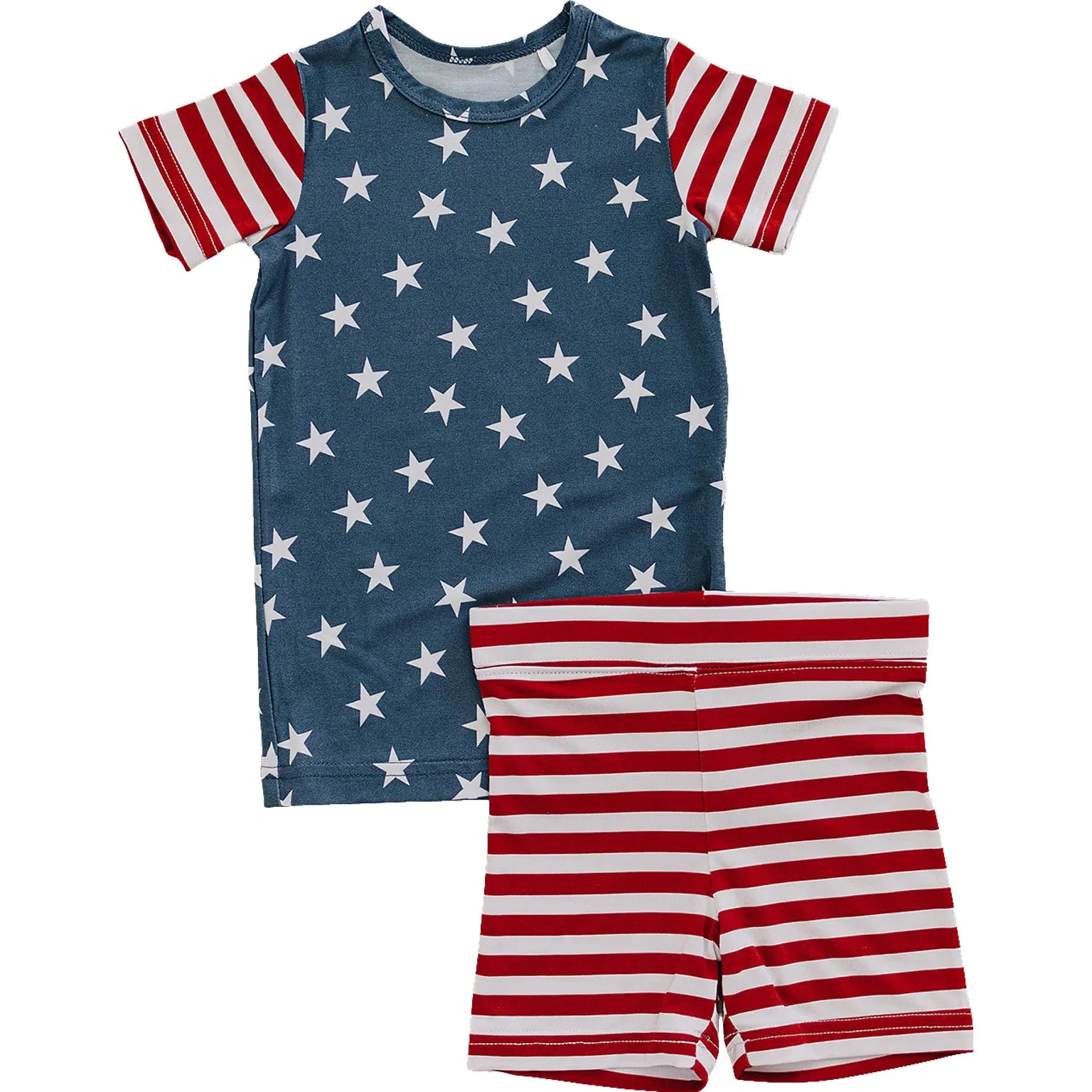 Stars   Stripes Bamboo Cozy Short Set