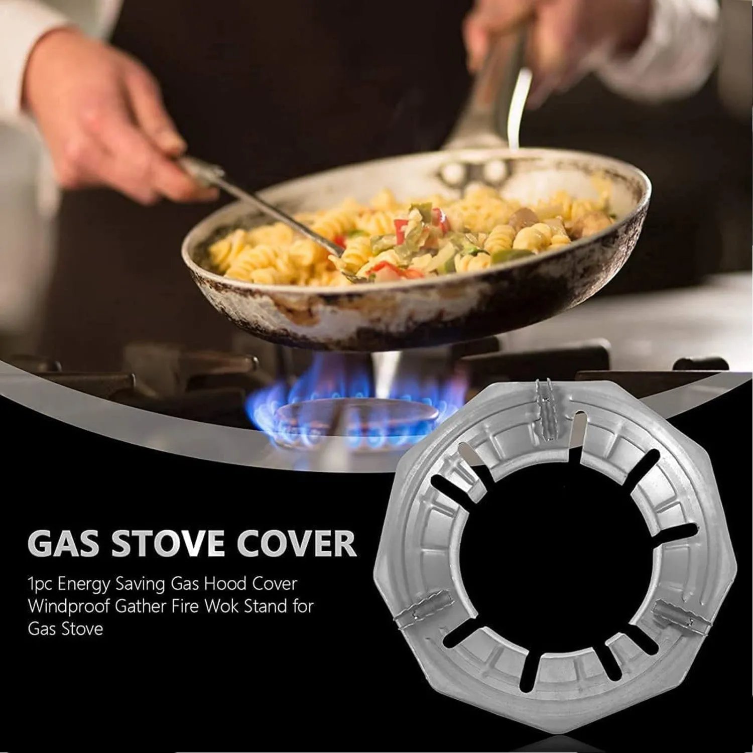 Stove Trivets Windscreen for Kitchen Wok Support Ring Cooktop Range Pan Holder Stand Stove Rack.