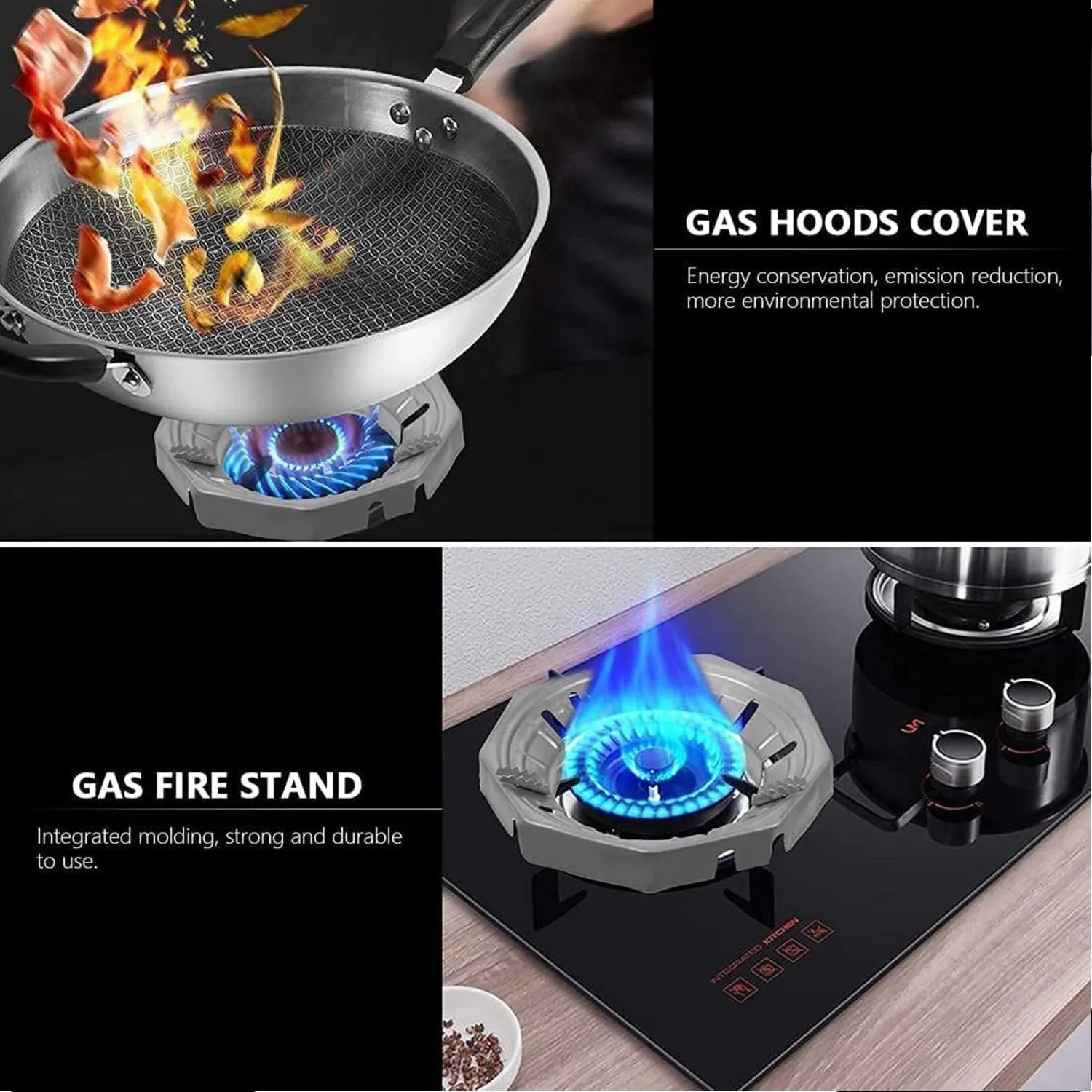 Stove Trivets Windscreen for Kitchen Wok Support Ring Cooktop Range Pan Holder Stand Stove Rack.