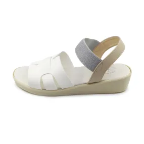 Tomu Silver-Ivory Soft Sandals