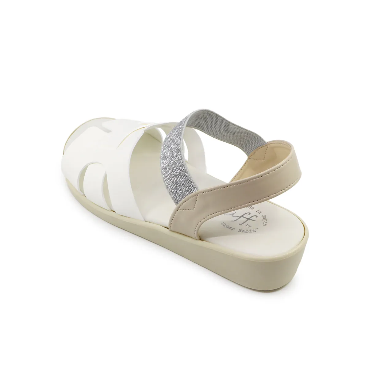 Tomu Silver-Ivory Soft Sandals